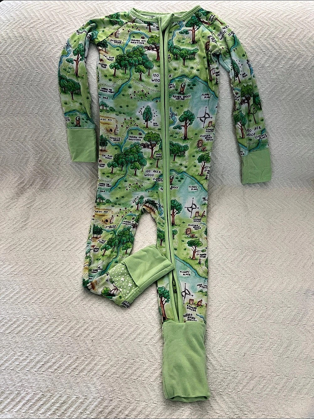 Little Legends 100 Acre Wood Baby 18-24M Green Footie